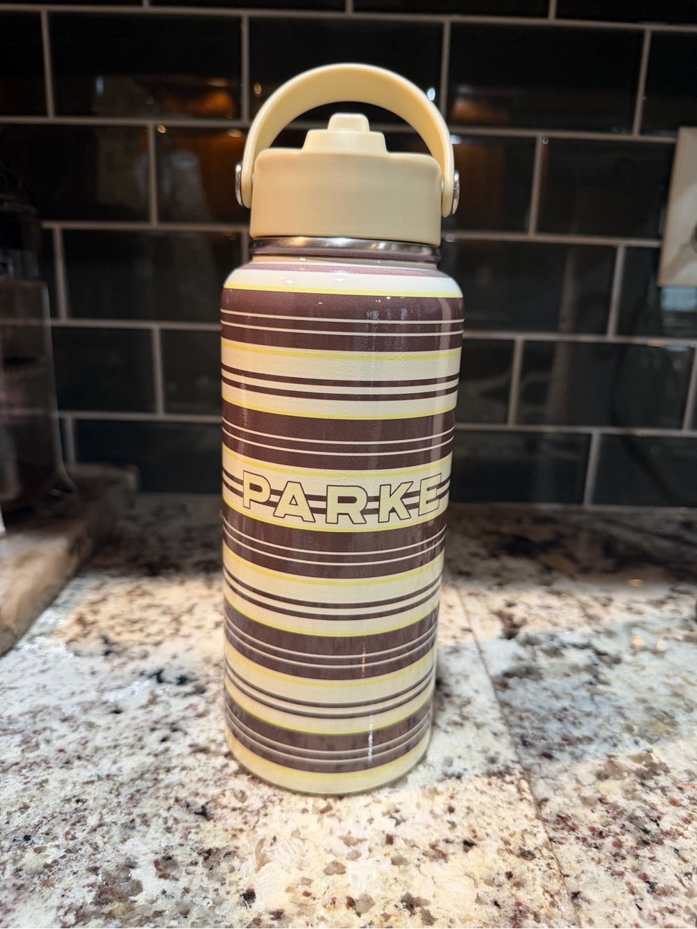 PARKE NYC Striped Water Bottle - New
